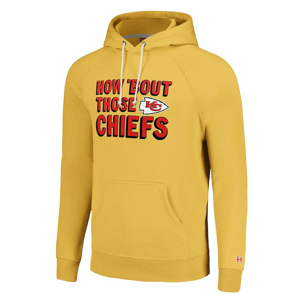Kansas City Chiefs Homage Unisex Hyperlocal Raglan Pullover Hoodie Gold - NFL