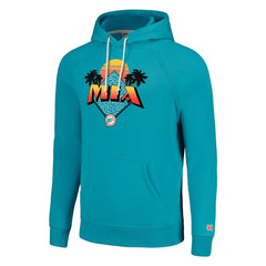 Miami Dolphins Homage Unisex Hyperlocal Raglan Pullover Hoodie Aqua - NFL