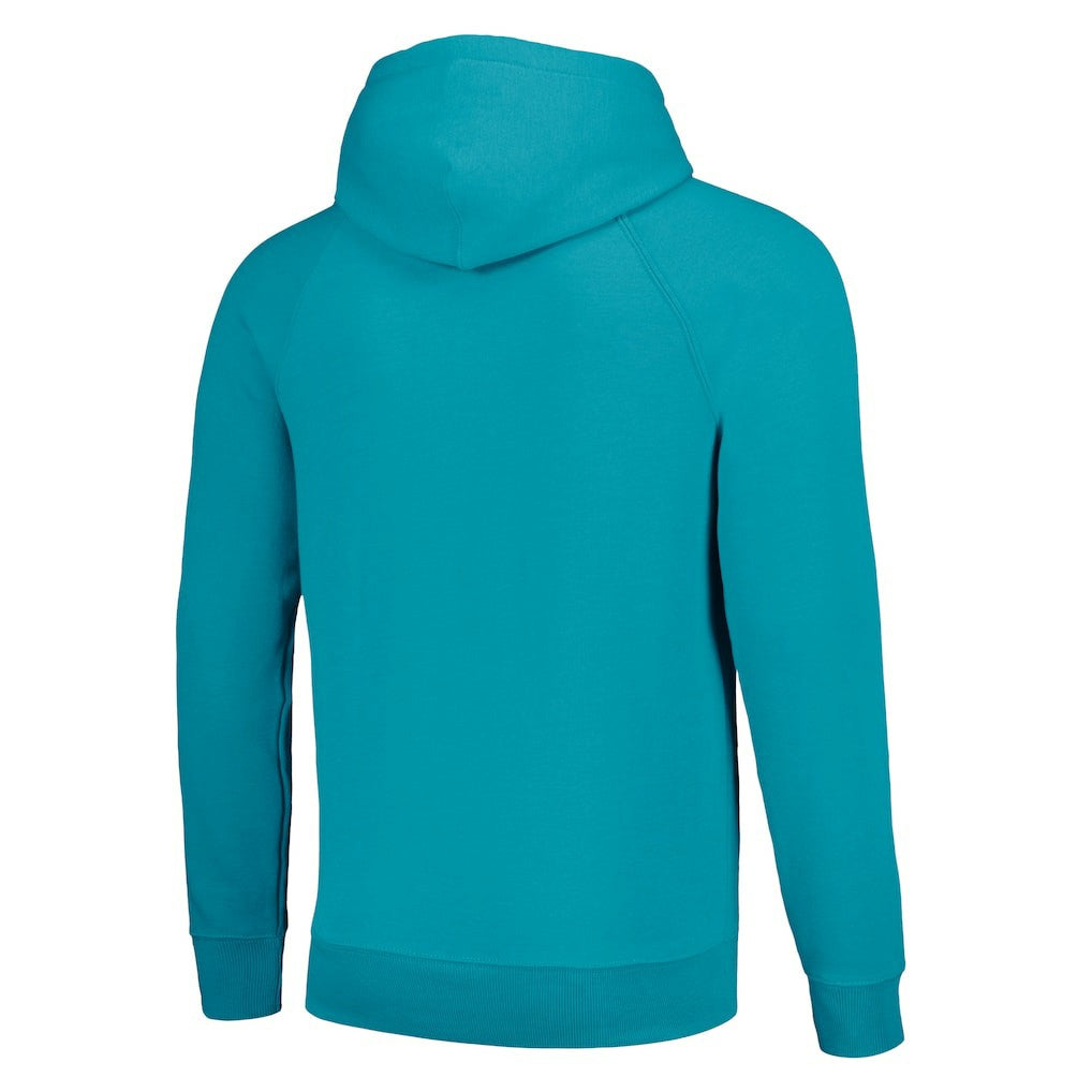 Miami Dolphins Homage Unisex Hyperlocal Raglan Pullover Hoodie Aqua - NFL