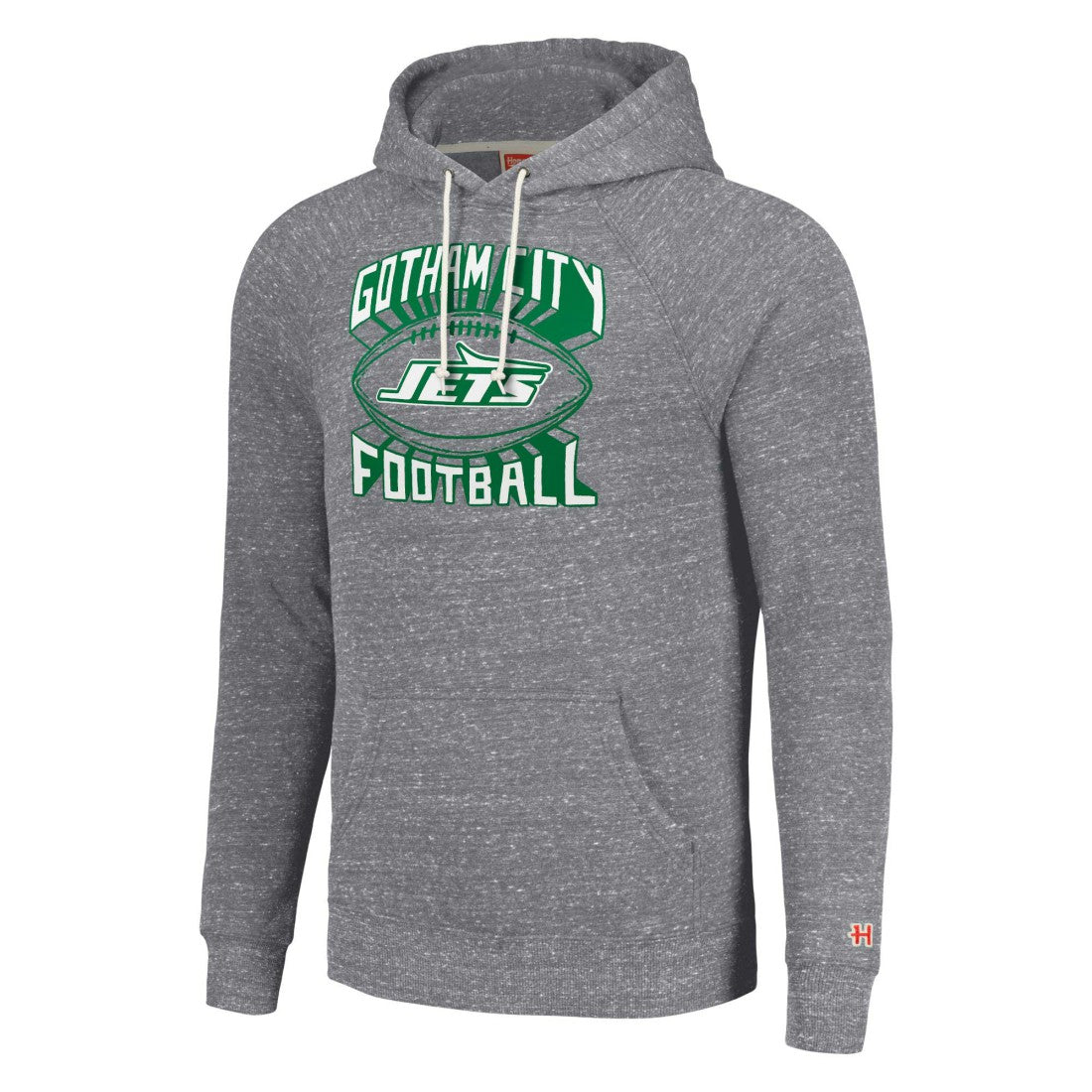 New York Jets Homage Unisex Hyperlocal Raglan Pullover Hoodie Gray - NFL