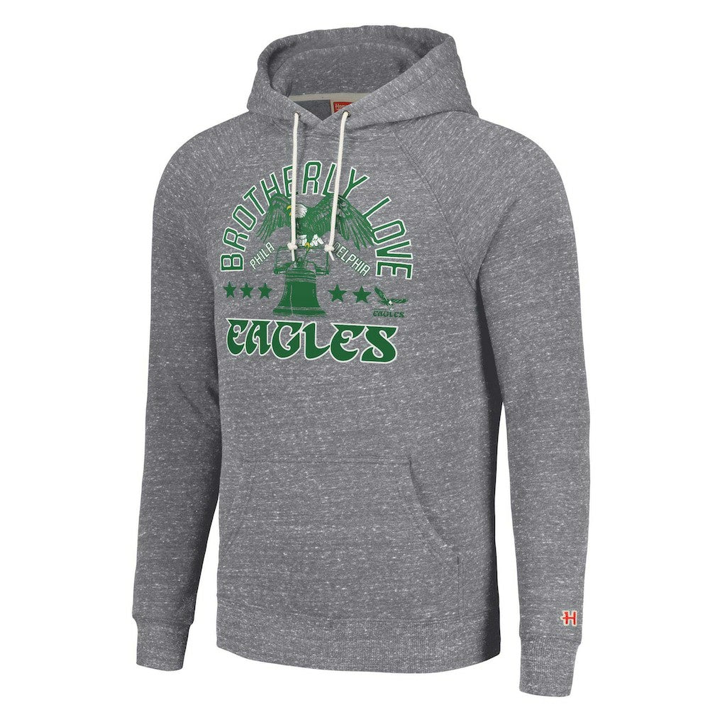 Philadelphia Eagles Homage Unisex Hyperlocal Raglan Pullover Hoodie Gray - NFL