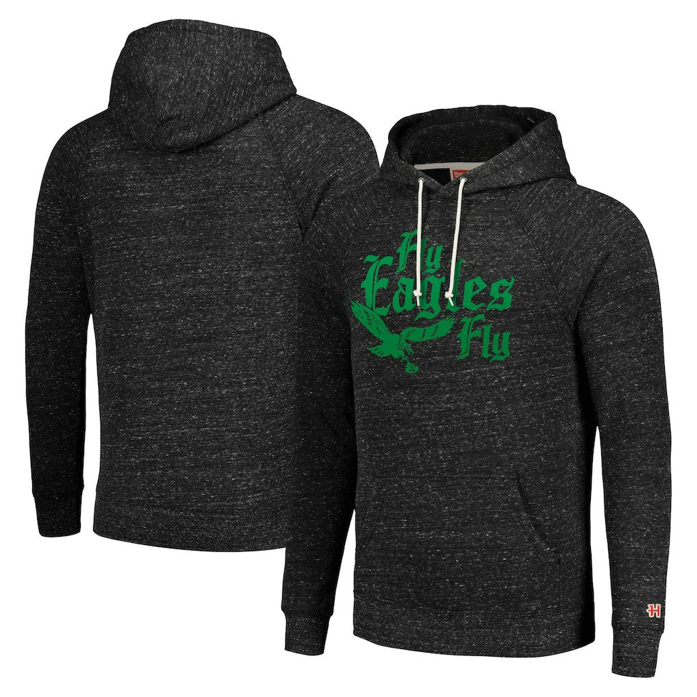 Philadelphia Eagles Homage Unisex Hyperlocal Raglan Pullover Hoodie Charcoal - NFL