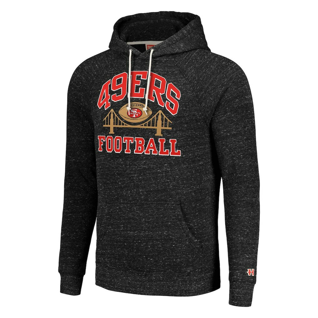 San Francisco 49ers Homage Unisex Hyperlocal Raglan Pullover Hoodie Charcoal - NFL