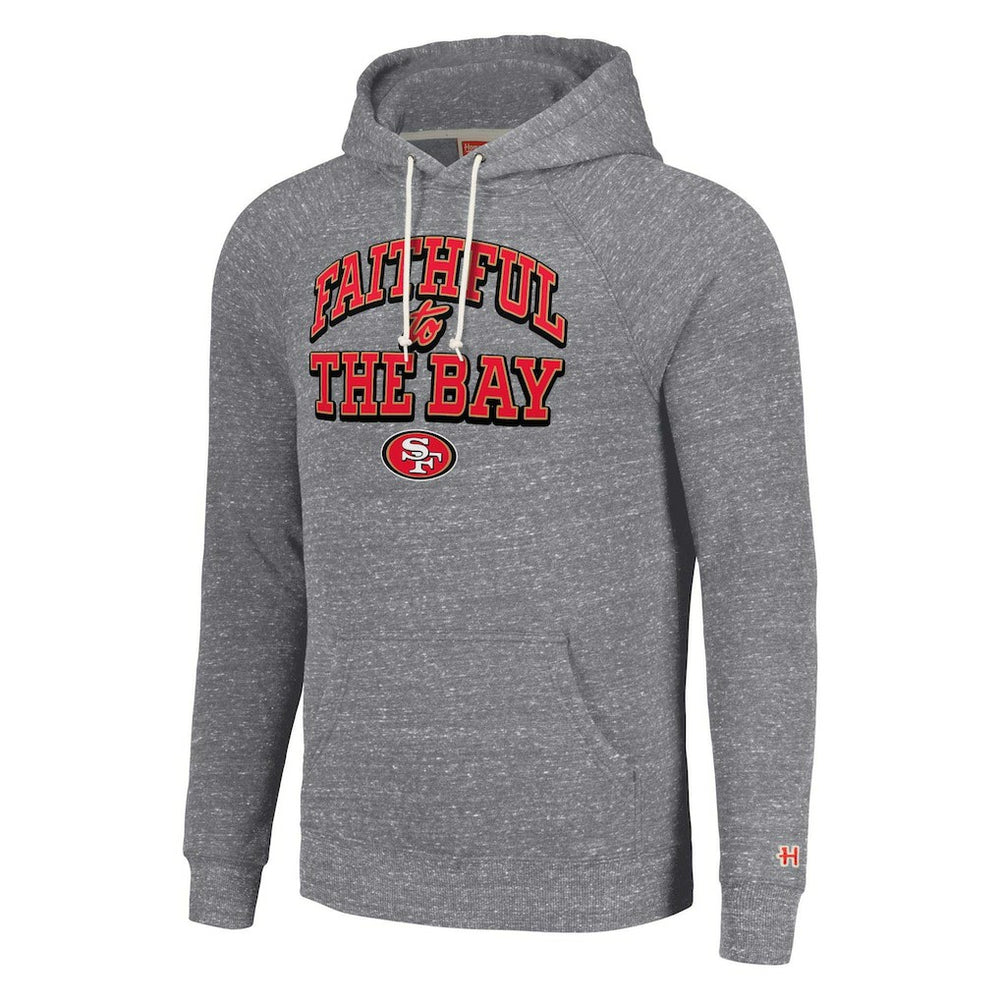 San Francisco 49ers Homage Unisex Hyperlocal Raglan Pullover Hoodie Gray - NFL