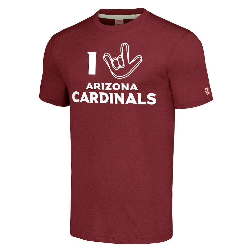 Arizona Cardinals Homage Unisex The NFL ASL Collection by Love Sign Tri-Blend T-Shirt Cardinal - NFL
