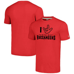 Tampa Bay Buccaneers Homage Unisex The NFL ASL Collection by Love Sign Tri-Blend T-Shirt Red - NFL