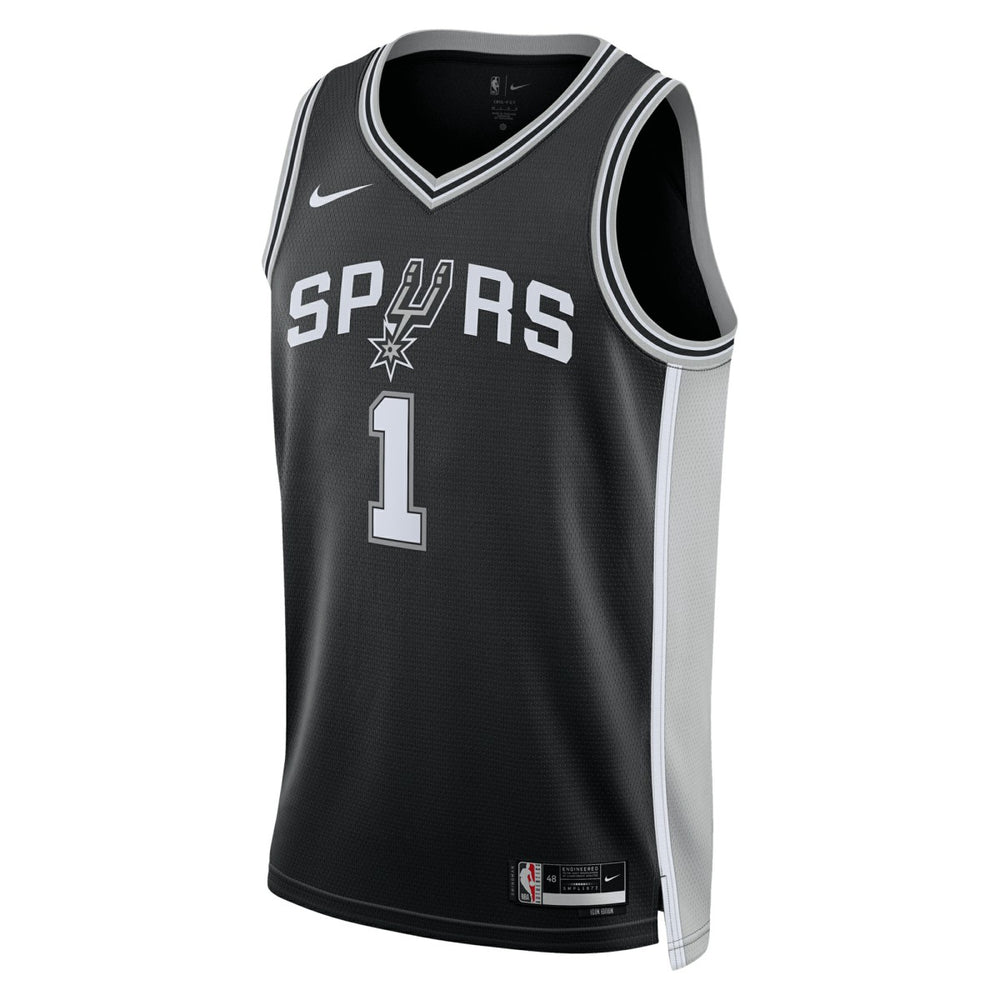 Nike - Victor Wembanyama San Antonio Spurs Unisex 2023 NBA Draft First Round Pick Swingman Jersey - Icon Edition - Black