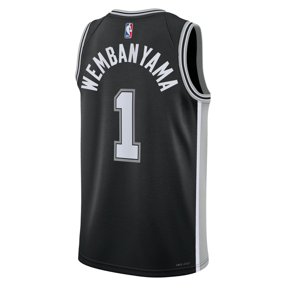 Nike - Victor Wembanyama San Antonio Spurs Unisex 2023 NBA Draft First Round Pick Swingman Jersey - Icon Edition - Black