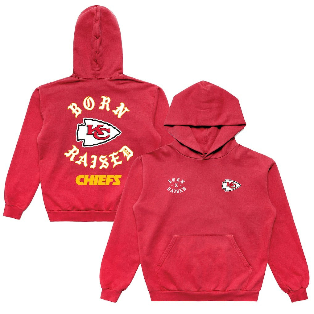 Kansas City Chiefs Born x Raised Unisex Pullover Hoodie Red - NFL