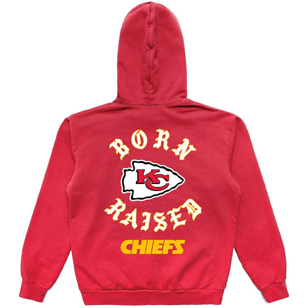 Kansas City Chiefs Born x Raised Unisex Pullover Hoodie Red - NFL