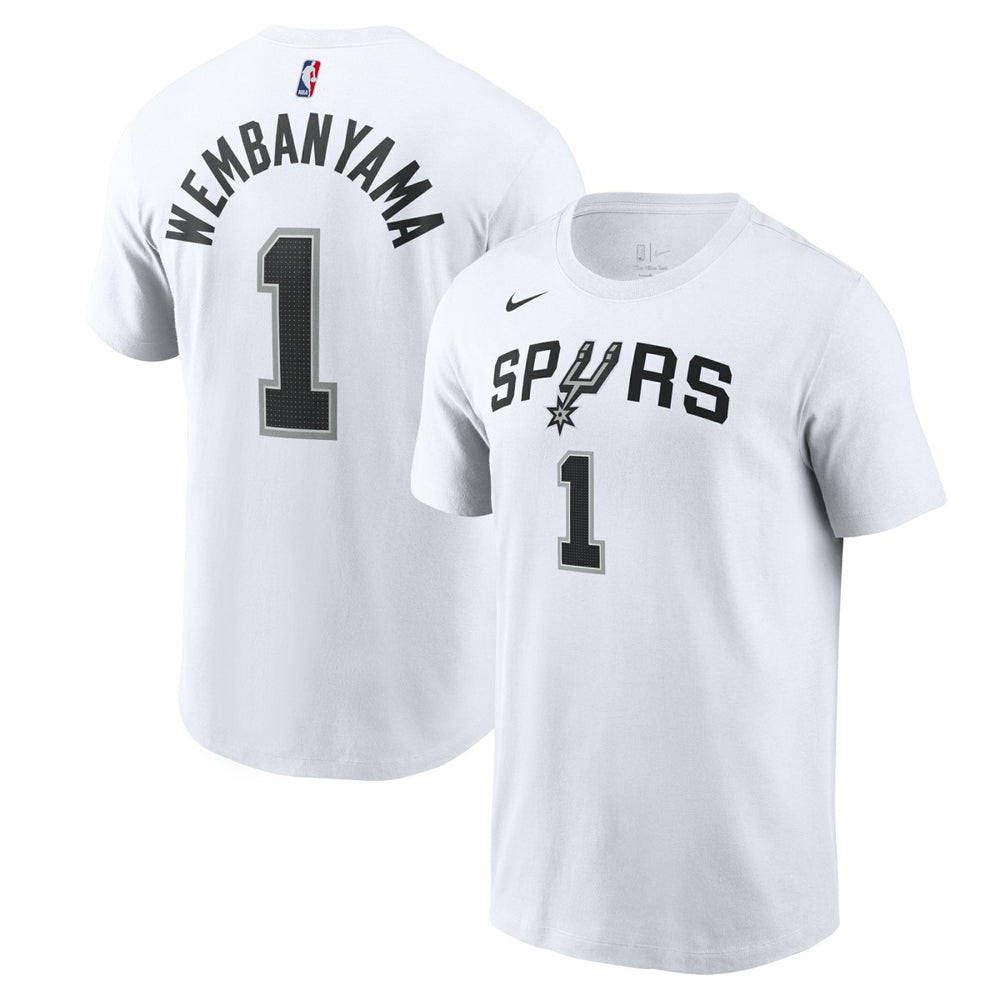 Nike - Victor Wembanyama San Antonio Spurs Icon 2022/23 Name & Number T-Shirt - White