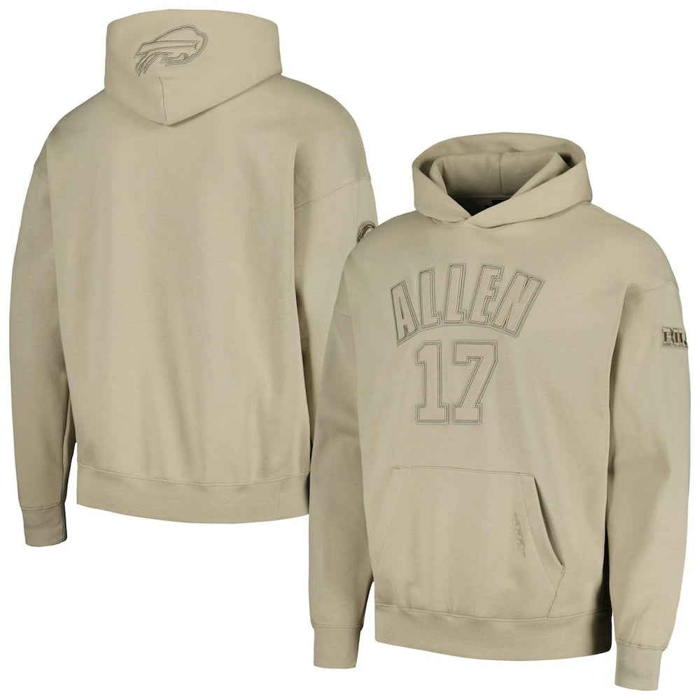 Josh Allen Buffalo Bills Pro Standard Player Name & Number Pullover Hoodie Tan - NFL