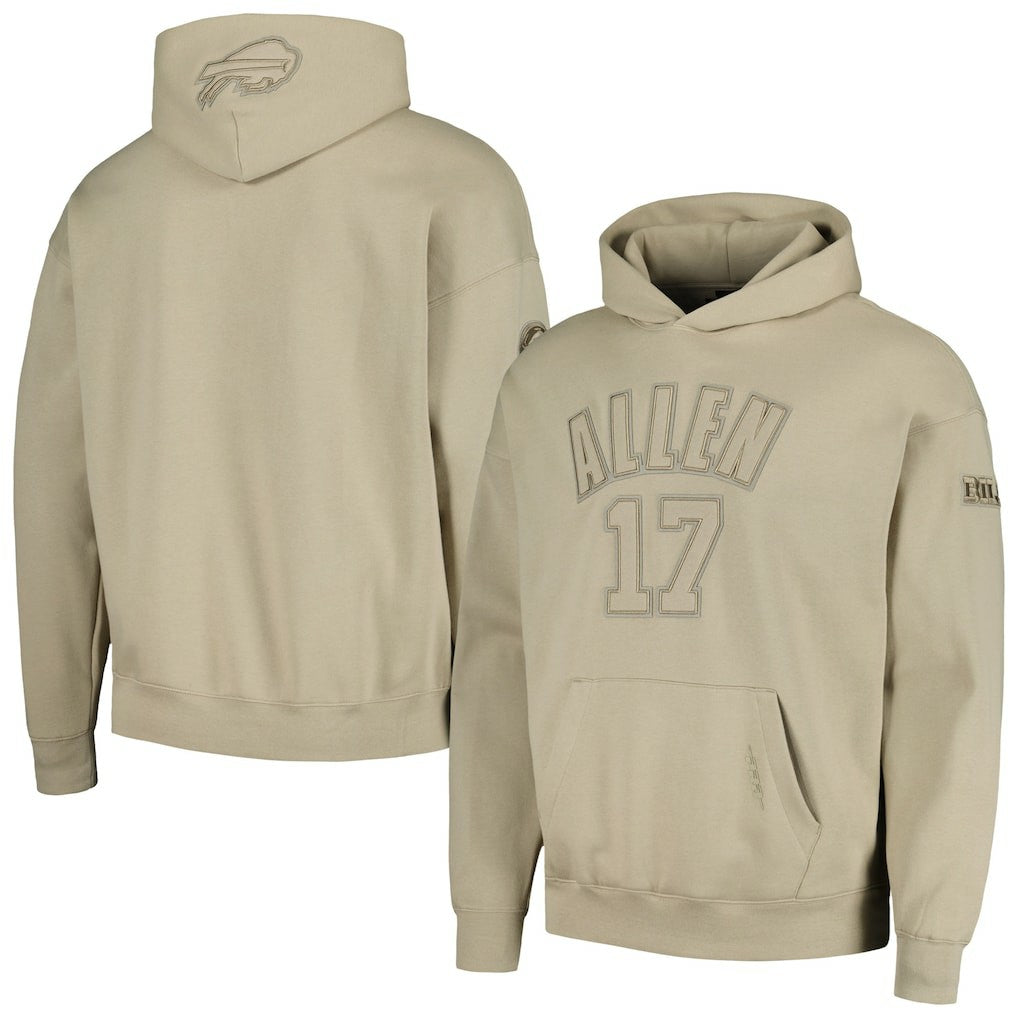 Josh Allen Buffalo Bills Pro Standard Player Name & Number Pullover Hoodie Tan - NFL