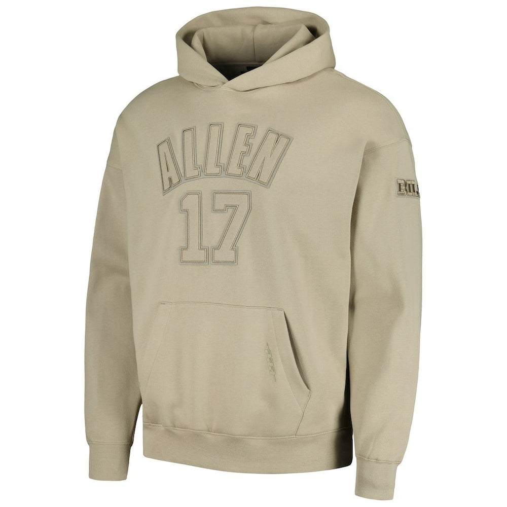 Josh Allen Buffalo Bills Pro Standard Player Name & Number Pullover Hoodie Tan - NFL