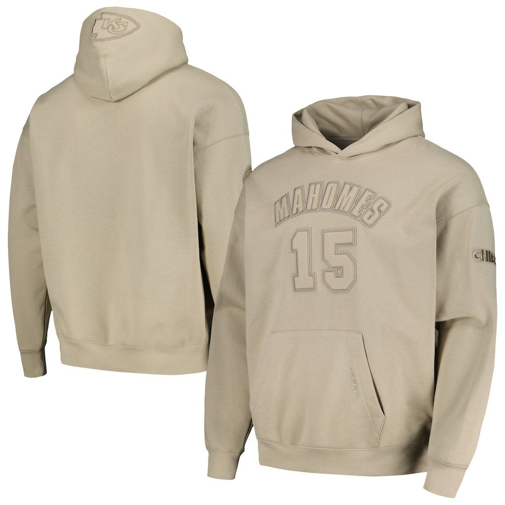 Kansas City Chiefs Pro Standard Player Name & Number Pullover Hoodie Tan - NFL