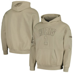 Jalen Hurts Philadelphia Eagles Pro Standard Player Name & Number Pullover Hoodie Tan - NFL