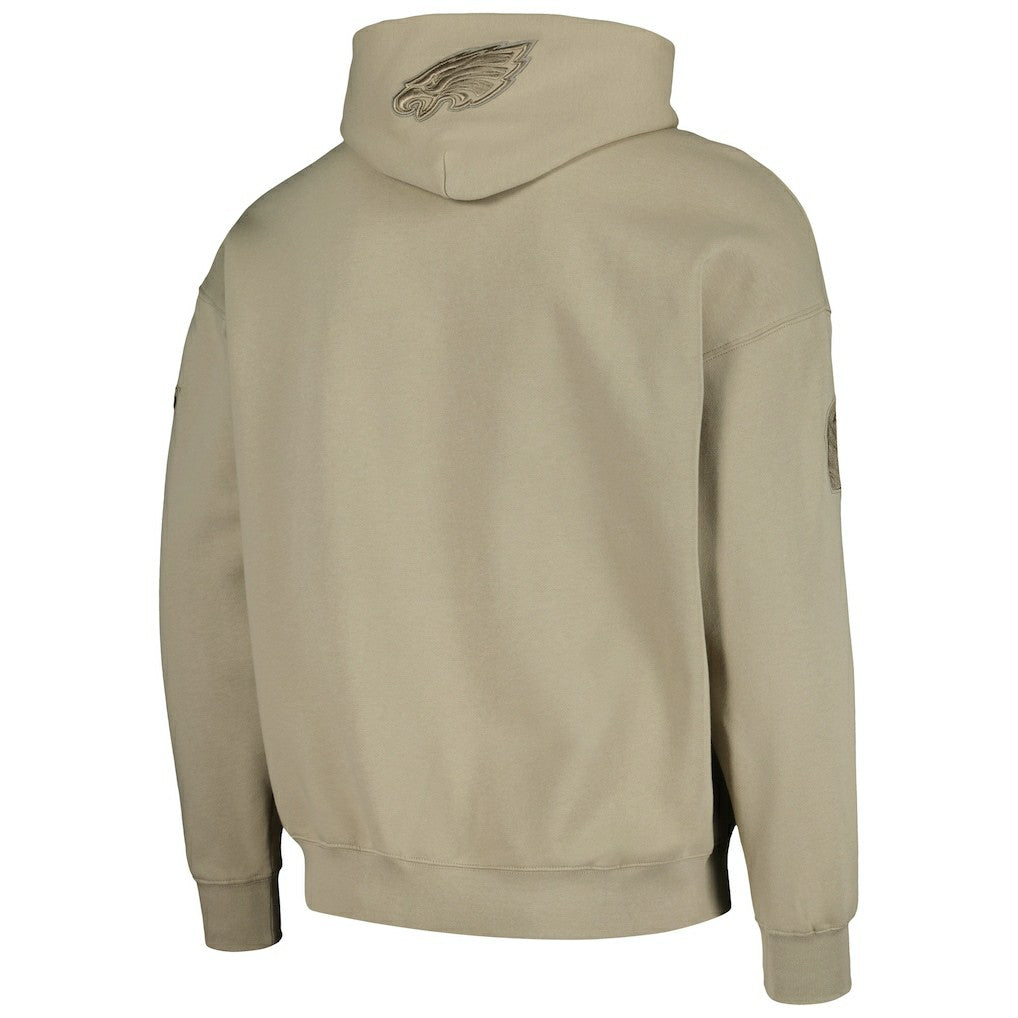 Jalen Hurts Philadelphia Eagles Pro Standard Player Name & Number Pullover Hoodie Tan - NFL