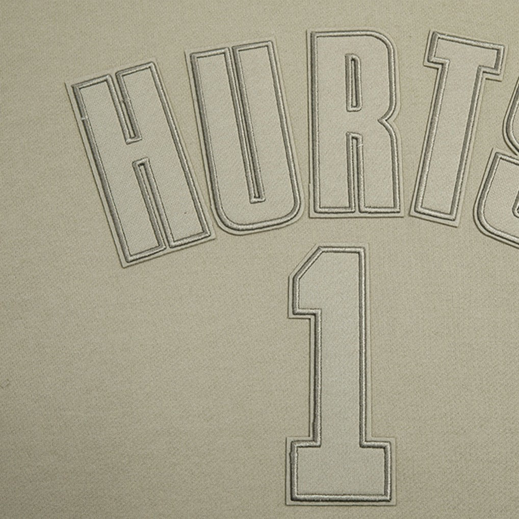 Jalen Hurts Philadelphia Eagles Pro Standard Player Name & Number Pullover Hoodie Tan - NFL