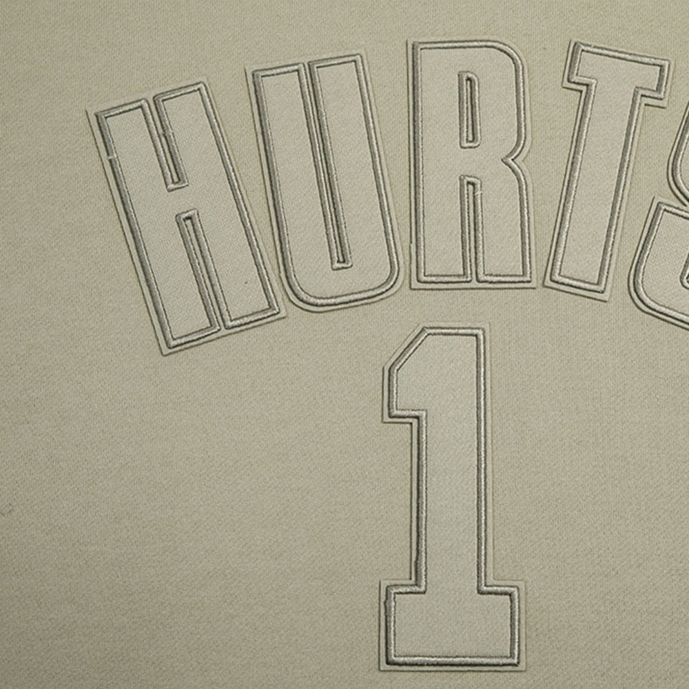 Jalen Hurts Philadelphia Eagles Pro Standard Player Name & Number Pullover Hoodie Tan - NFL