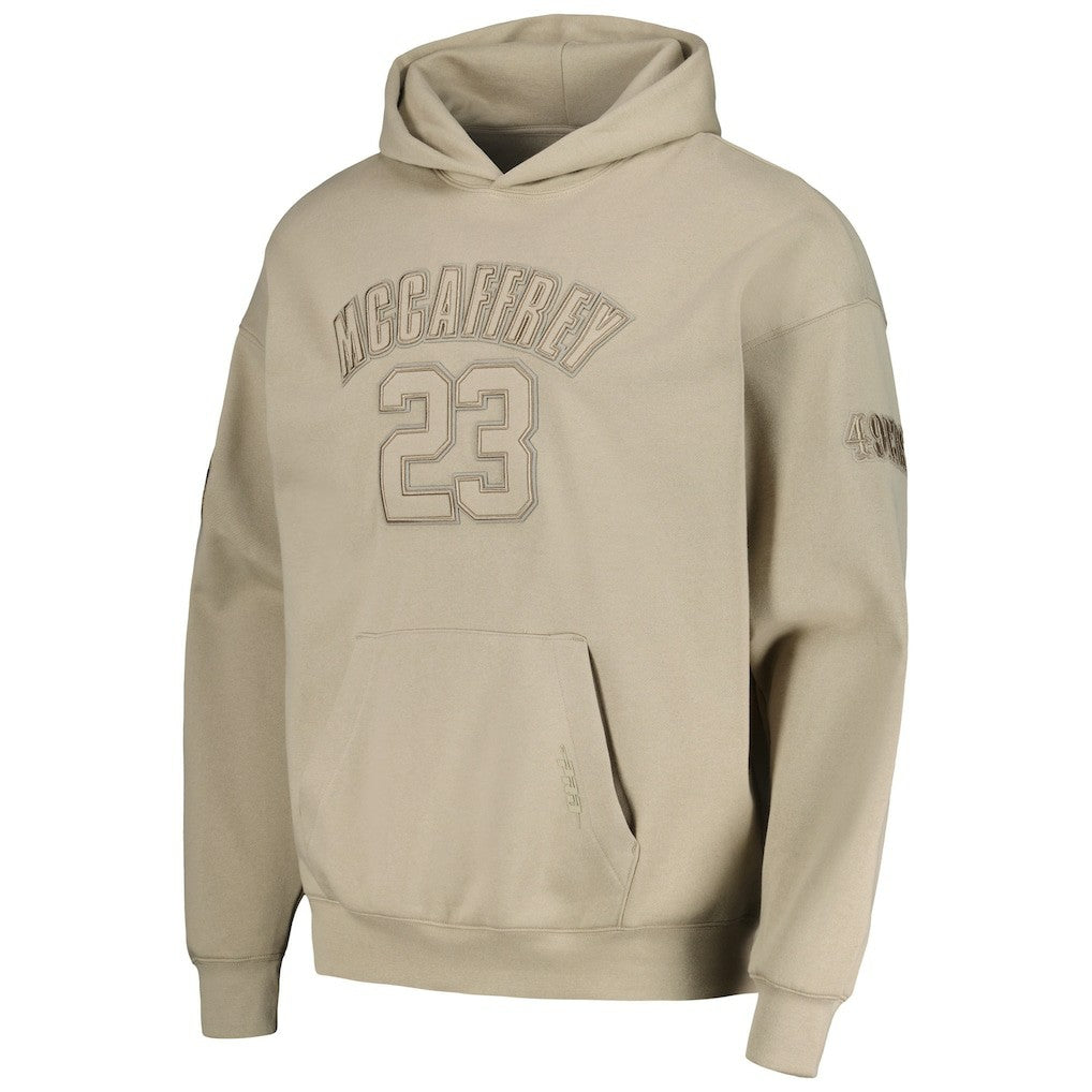 Christian McCaffrey San Francisco 49ers Pro Standard Player Name & Number Pullover Hoodie Tan - NFL