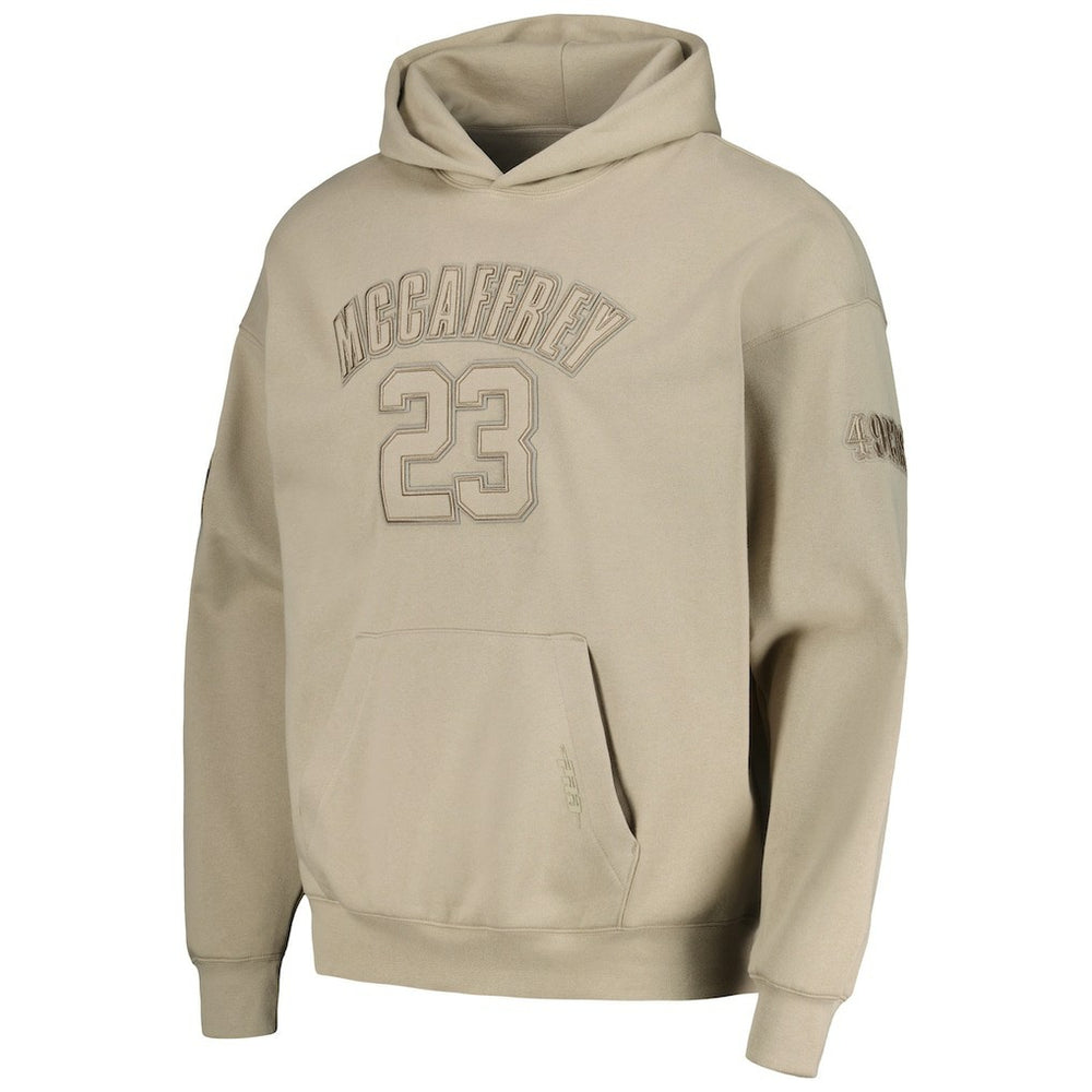 Christian McCaffrey San Francisco 49ers Pro Standard Player Name & Number Pullover Hoodie Tan - NFL