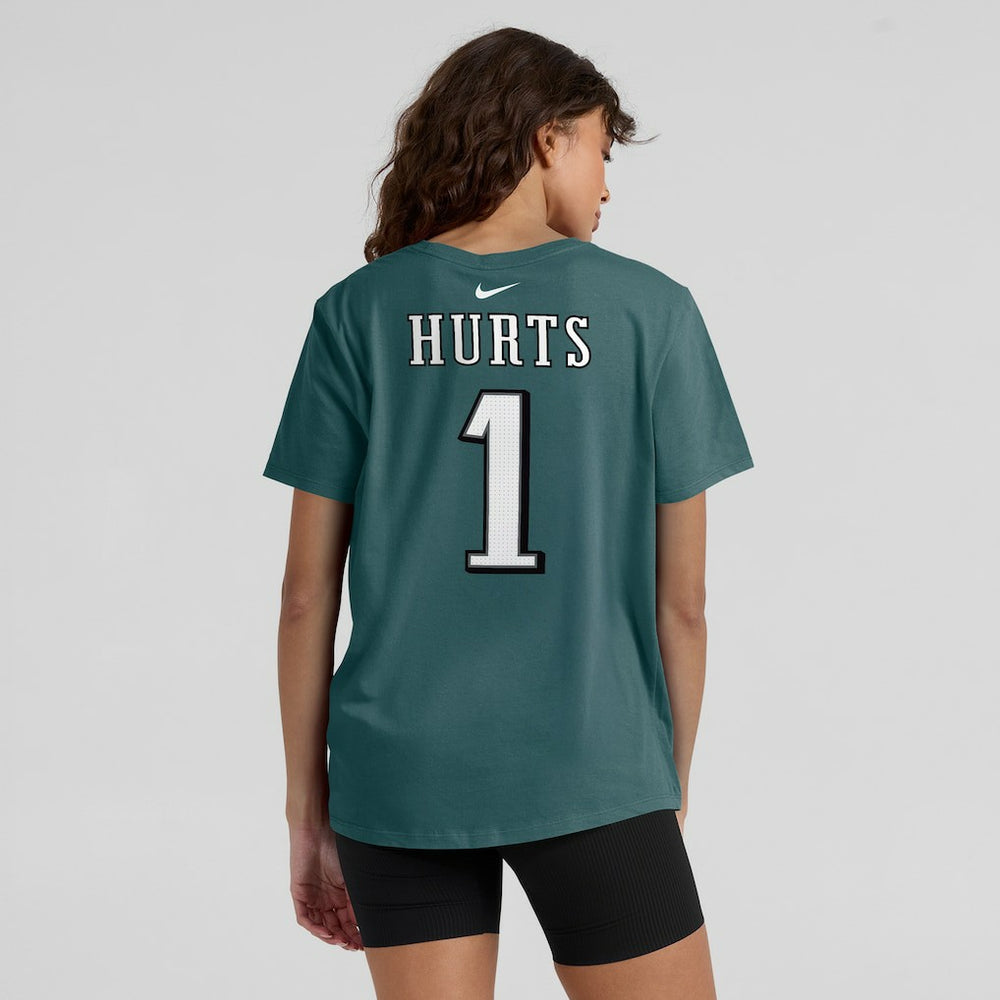 Jalen Hurts Philadelphia Eagles Women's Player Name & Number T-Shirt Midnight Green - Nike