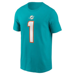 Tua Tagovailoa Miami Dolphins Player Name & Number T-Shirt Aqua - Nike