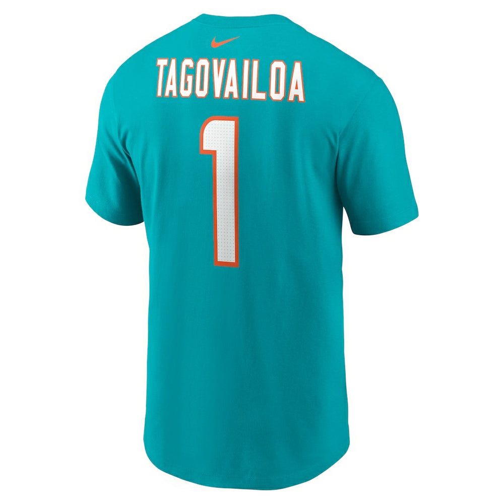 Tua Tagovailoa Miami Dolphins Player Name & Number T-Shirt Aqua - Nike