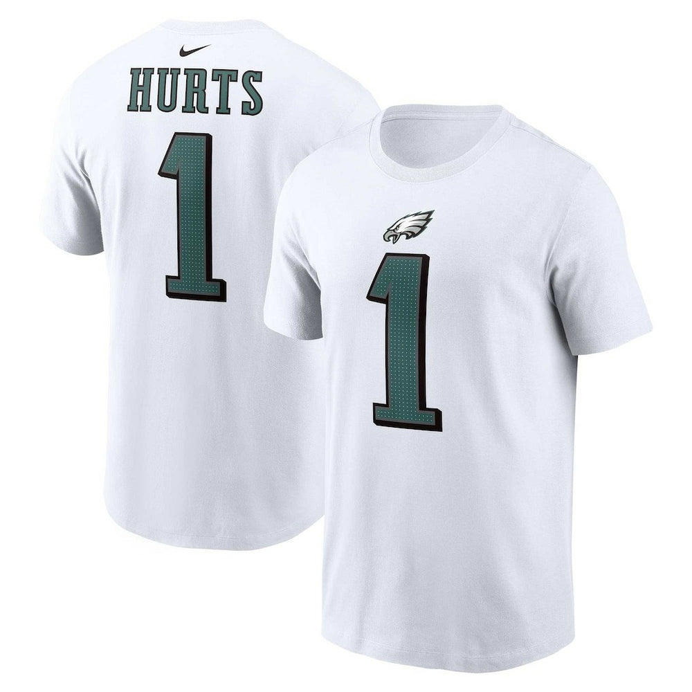 Jalen Hurts Philadelphia Eagles Player Name & Number T-Shirt White - Nike