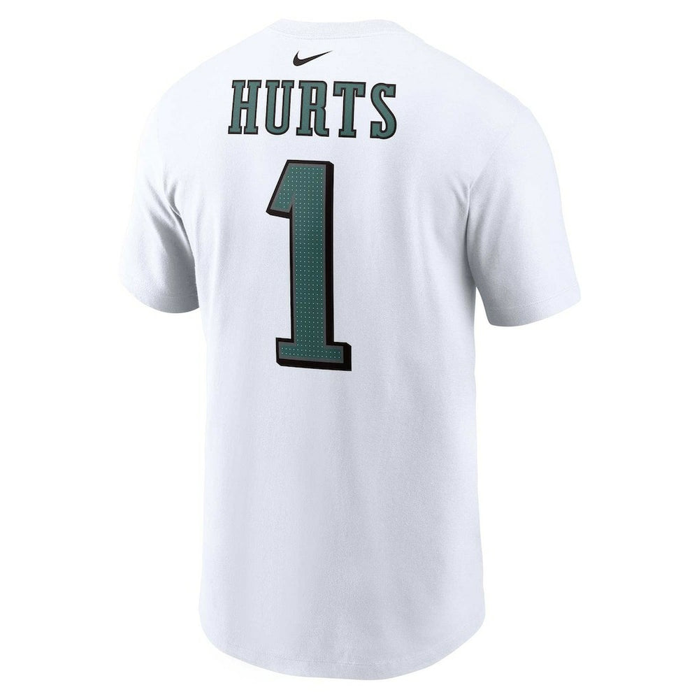Jalen Hurts Philadelphia Eagles Player Name & Number T-Shirt White - Nike