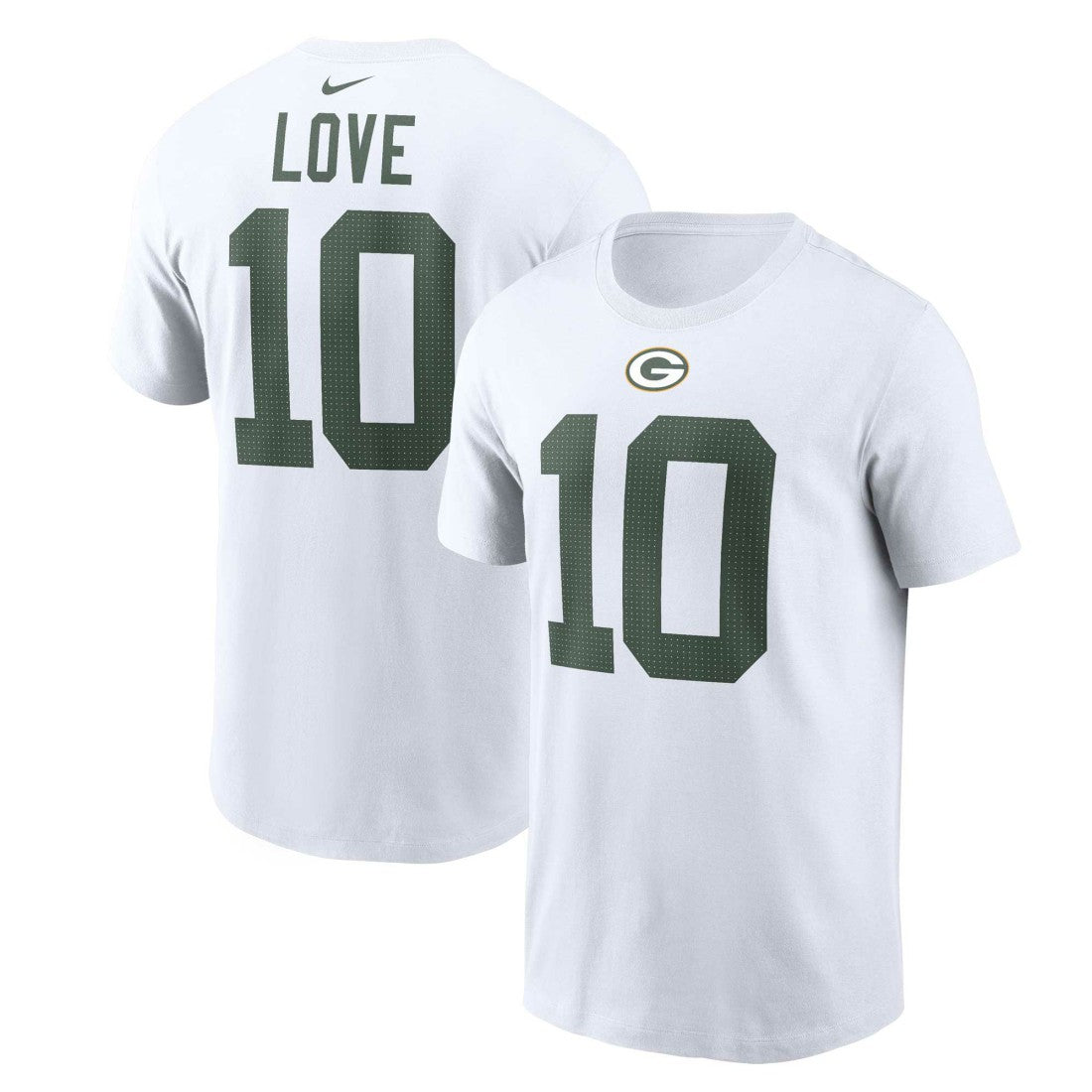 Jordan Love Green Bay Packers Player Name & Number T-Shirt White - Nike