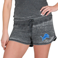 Detroit Lions Concepts Sport Women's Resurgence Waffle Knit Shorts Charcoal - NFL
