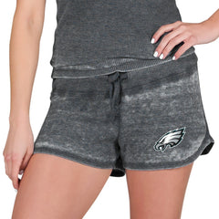 Philadelphia Eagles Concepts Sport Women's Resurgence Waffle Knit Shorts Charcoal - NFL