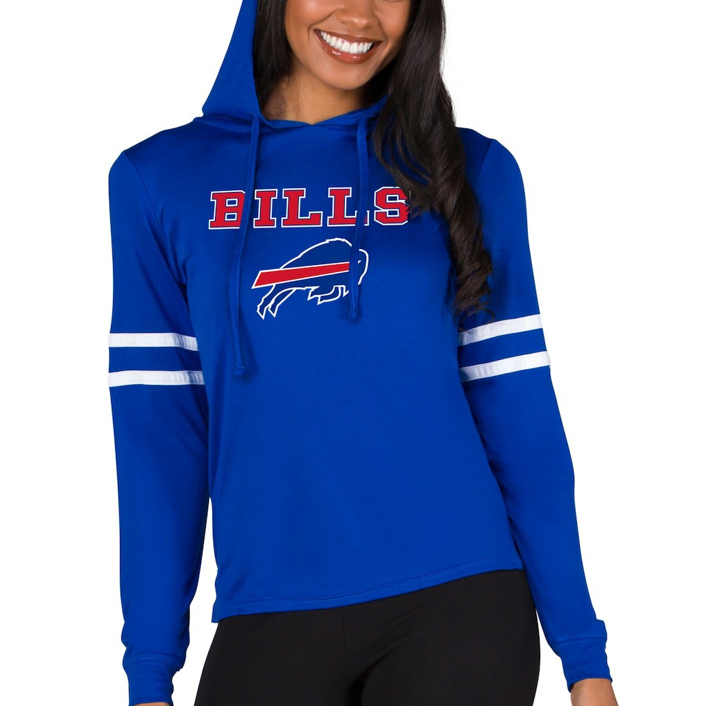 Buffalo Bills Concepts Sport Women's Marathon Lightweight Lounge Pullover Hoodie Royal - NFL