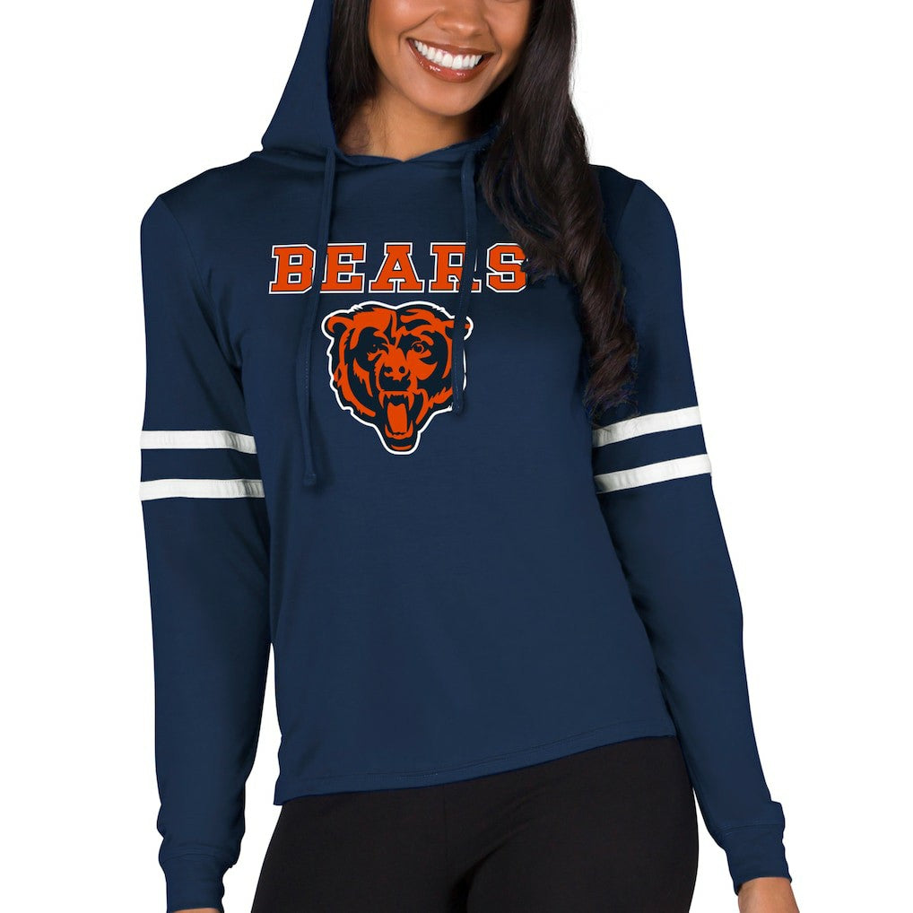 Chicago Bears Concepts Sport Women's Marathon Lightweight Lounge Pullover Hoodie Navy - NFL