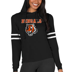 Cincinnati Bengals Concepts Sport Women's Marathon Lightweight Lounge Pullover Hoodie Black - NFL