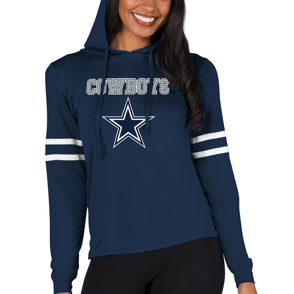 Dallas Cowboys Concepts Sport Women's Marathon Lightweight Lounge Pullover Hoodie Navy - NFL