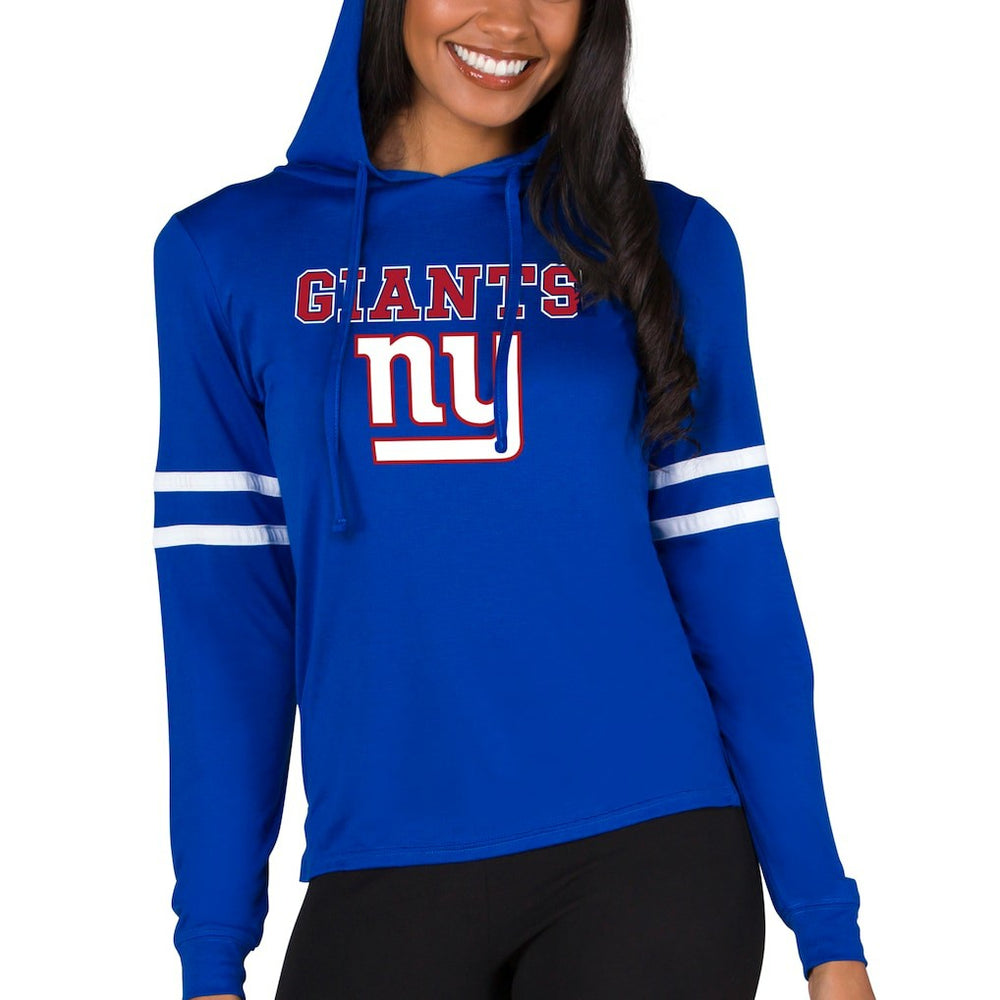 New York Giants Concepts Sport Women's Marathon Lightweight Lounge Pullover Hoodie Royal - NFL