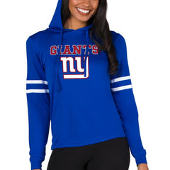 New York Giants Concepts Sport Women's Marathon Lightweight Lounge Pullover Hoodie Royal - NFL