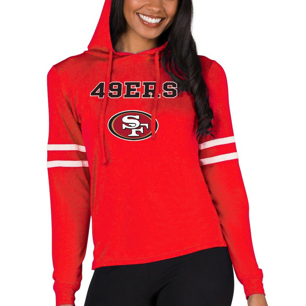 San Francisco 49ers Concepts Sport Women's Marathon Lightweight Lounge Pullover Hoodie Scarlet - NFL