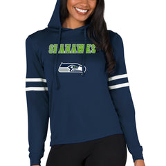 Seattle Seahawks Concepts Sport Women's Marathon Lightweight Lounge Pullover Hoodie College Navy - NFL