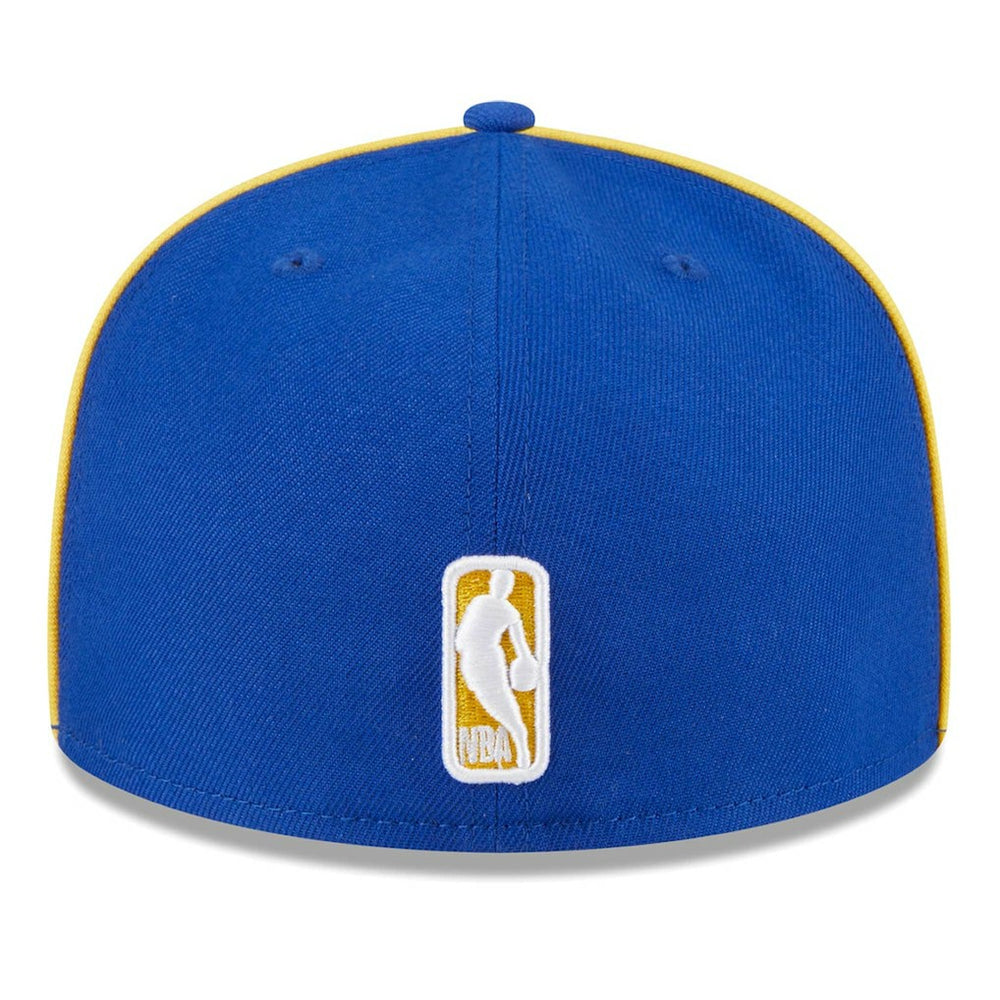 New Era - Golden State Warriors Piped & Flocked 59Fifty Fitted Hat - Royal