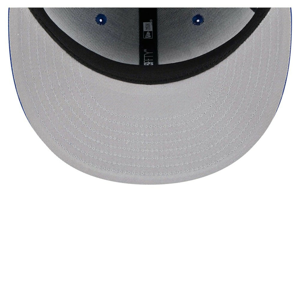 New Era - Golden State Warriors Piped & Flocked 59Fifty Fitted Hat - Royal