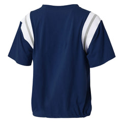 Dallas Cowboys WEAR by Erin Andrews Women's Cinched Colorblock T-Shirt Navy - NFL