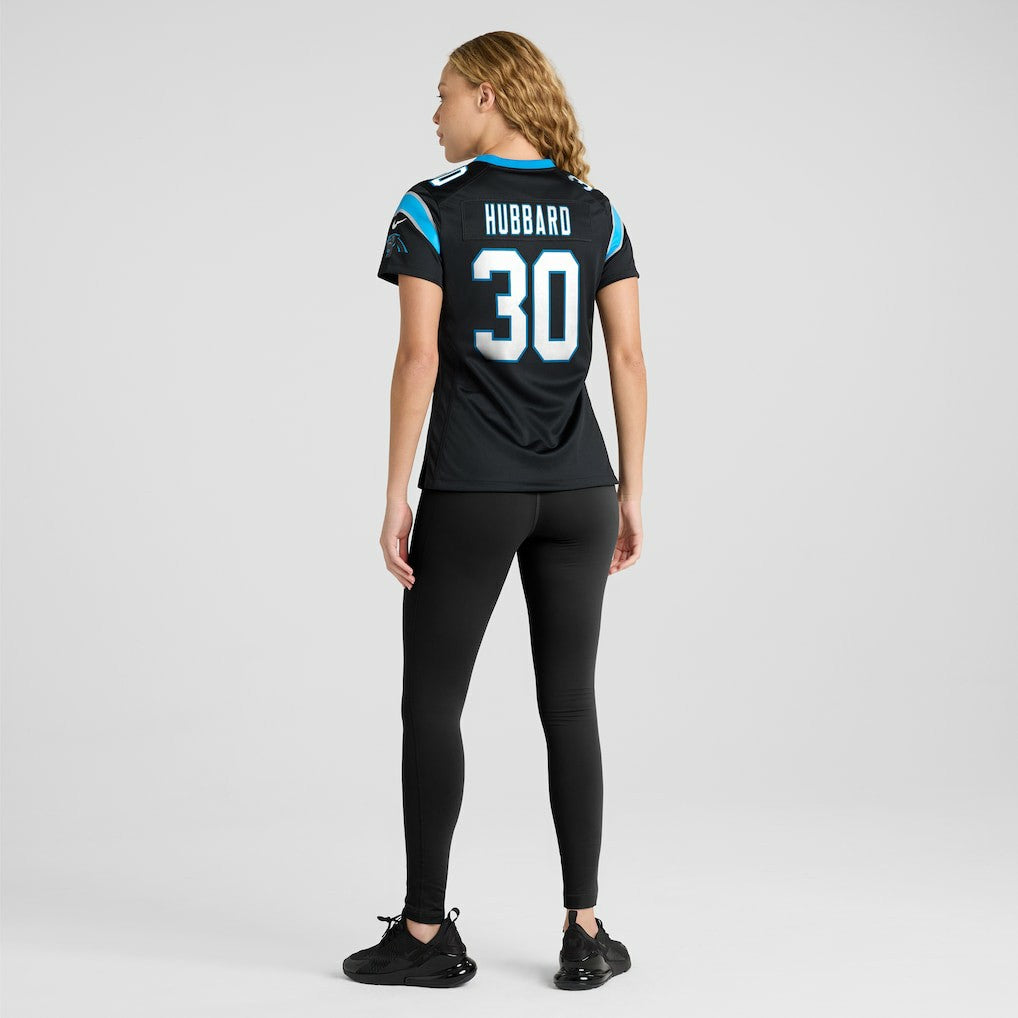 Chuba Hubbard Carolina Panthers Women's Team Game Jersey - Black | NFL Jerseys