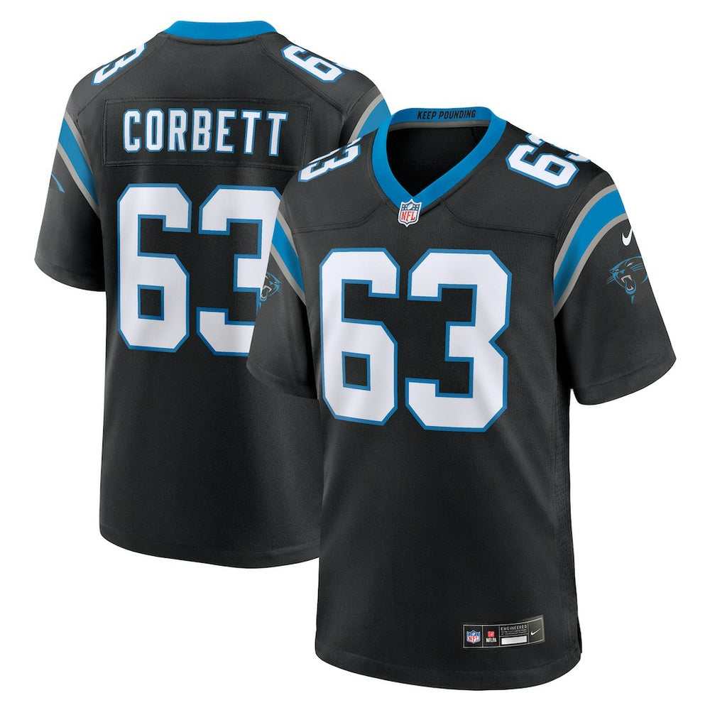 Austin Corbett Carolina Panthers Team Game Jersey Black - Nike