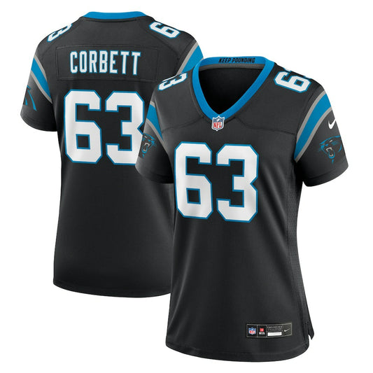 Austin Corbett Carolina Panthers Women's Team Game Jersey - Black | NFL Jerseys