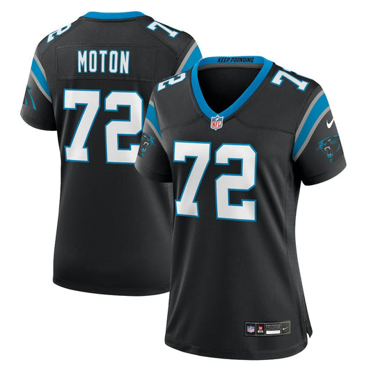 Taylor Moton Carolina Panthers Women's Team Game Jersey - Black | NFL Jerseys