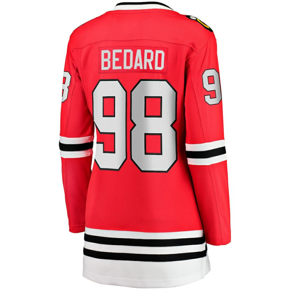 Connor Bedard Chicago Blackhawks Fanatics Women's Home Breakaway Player Jersey - Red | NHL Jerseys