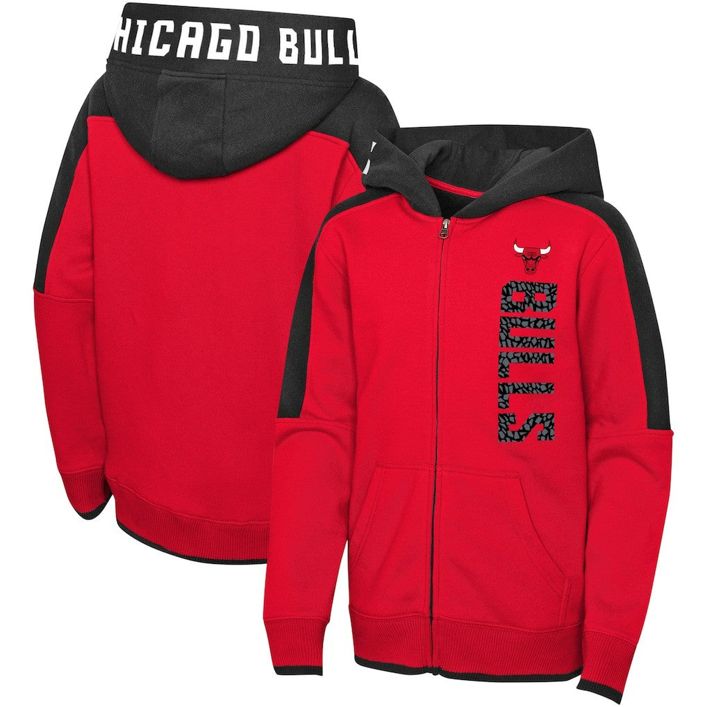 NBA - Chicago Bulls Preschool Post-Up Full-Zip Hoodie - Red